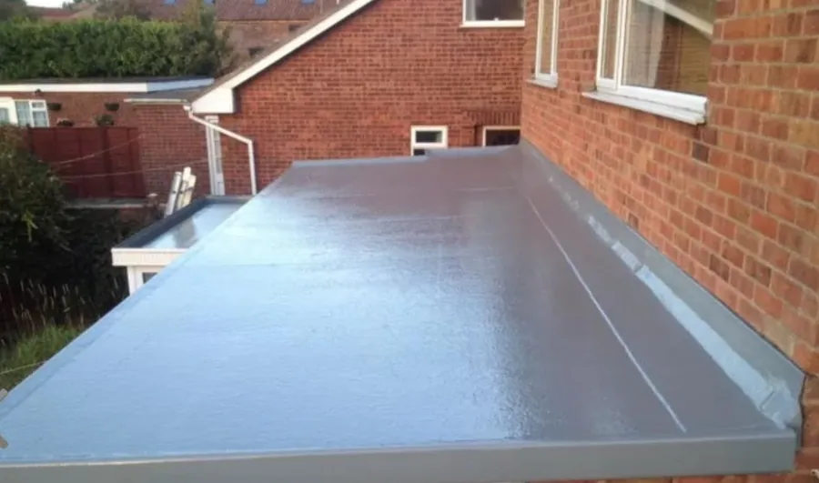 New GRP fibreglass flat roof on a rear extension